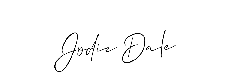 Create a beautiful signature design for name Jodie Dale. With this signature (Allison_Script) fonts, you can make a handwritten signature for free. Jodie Dale signature style 2 images and pictures png