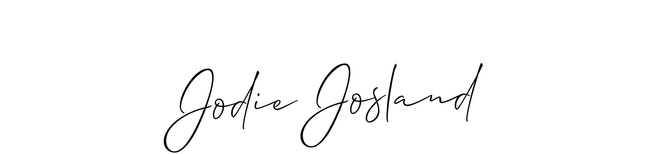 You should practise on your own different ways (Allison_Script) to write your name (Jodie Josland) in signature. don't let someone else do it for you. Jodie Josland signature style 2 images and pictures png