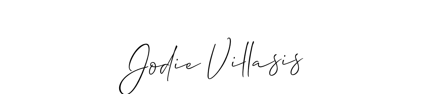 Also You can easily find your signature by using the search form. We will create Jodie Villasis name handwritten signature images for you free of cost using Allison_Script sign style. Jodie Villasis signature style 2 images and pictures png