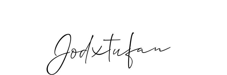 Create a beautiful signature design for name Jodxtufan. With this signature (Allison_Script) fonts, you can make a handwritten signature for free. Jodxtufan signature style 2 images and pictures png