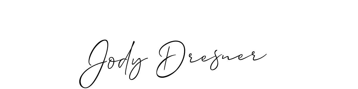Make a beautiful signature design for name Jody Dresner. With this signature (Allison_Script) style, you can create a handwritten signature for free. Jody Dresner signature style 2 images and pictures png