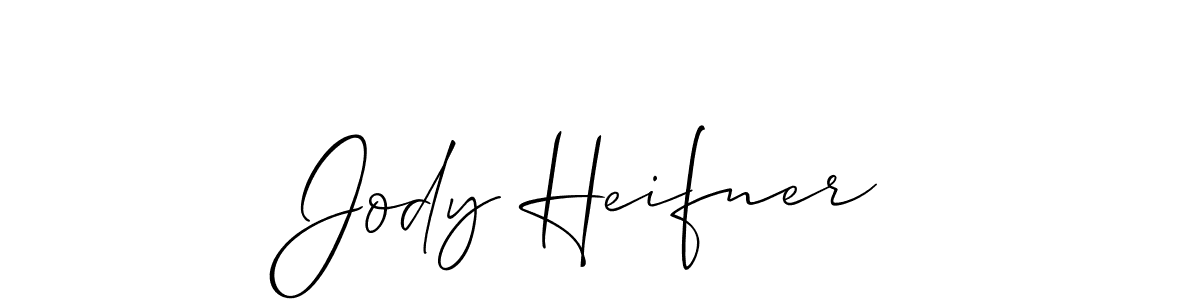 Design your own signature with our free online signature maker. With this signature software, you can create a handwritten (Allison_Script) signature for name Jody Heifner. Jody Heifner signature style 2 images and pictures png