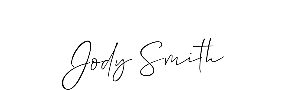 It looks lik you need a new signature style for name Jody Smith. Design unique handwritten (Allison_Script) signature with our free signature maker in just a few clicks. Jody Smith signature style 2 images and pictures png