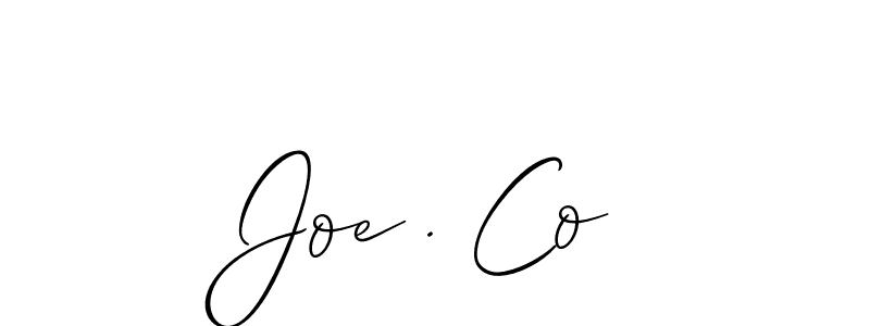 Make a beautiful signature design for name Joe . Co. Use this online signature maker to create a handwritten signature for free. Joe . Co signature style 2 images and pictures png