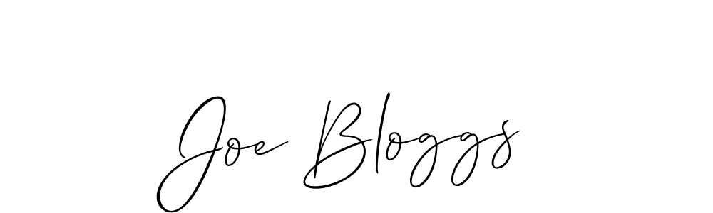 Make a beautiful signature design for name Joe Bloggs. With this signature (Allison_Script) style, you can create a handwritten signature for free. Joe Bloggs signature style 2 images and pictures png
