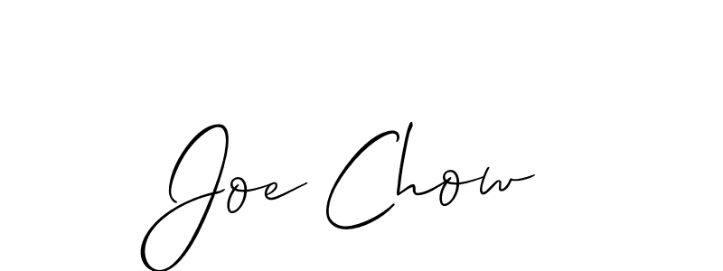 You should practise on your own different ways (Allison_Script) to write your name (Joe Chow) in signature. don't let someone else do it for you. Joe Chow signature style 2 images and pictures png