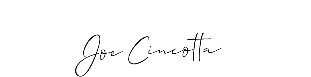 How to make Joe Cincotta name signature. Use Allison_Script style for creating short signs online. This is the latest handwritten sign. Joe Cincotta signature style 2 images and pictures png