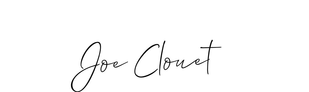 Design your own signature with our free online signature maker. With this signature software, you can create a handwritten (Allison_Script) signature for name Joe Clouet. Joe Clouet signature style 2 images and pictures png