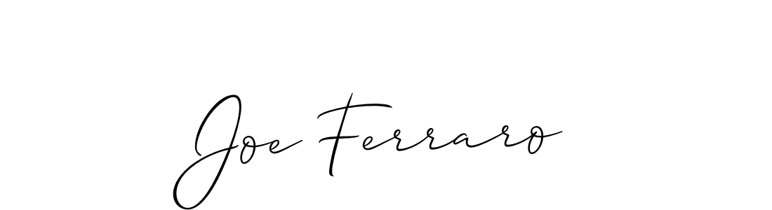 How to make Joe Ferraro name signature. Use Allison_Script style for creating short signs online. This is the latest handwritten sign. Joe Ferraro signature style 2 images and pictures png
