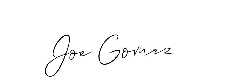 Joe Gomez stylish signature style. Best Handwritten Sign (Allison_Script) for my name. Handwritten Signature Collection Ideas for my name Joe Gomez. Joe Gomez signature style 2 images and pictures png