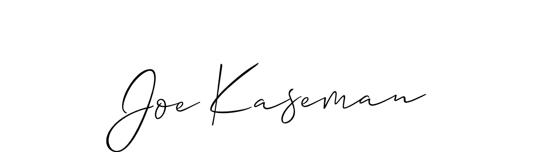 Make a beautiful signature design for name Joe Kaseman. With this signature (Allison_Script) style, you can create a handwritten signature for free. Joe Kaseman signature style 2 images and pictures png
