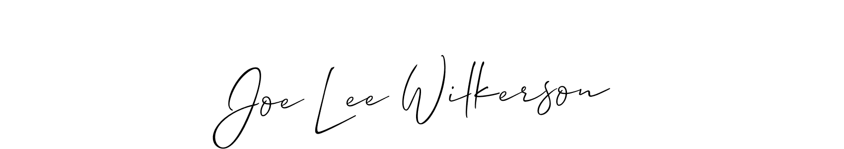 You should practise on your own different ways (Allison_Script) to write your name (Joe Lee Wilkerson) in signature. don't let someone else do it for you. Joe Lee Wilkerson signature style 2 images and pictures png