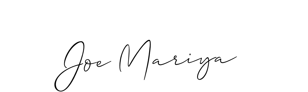 Create a beautiful signature design for name Joe Mariya. With this signature (Allison_Script) fonts, you can make a handwritten signature for free. Joe Mariya signature style 2 images and pictures png