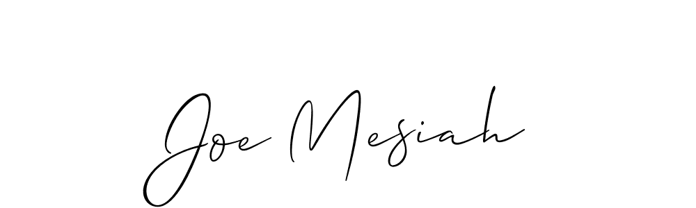 Design your own signature with our free online signature maker. With this signature software, you can create a handwritten (Allison_Script) signature for name Joe Mesiah. Joe Mesiah signature style 2 images and pictures png