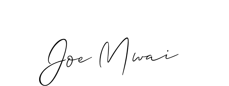 You should practise on your own different ways (Allison_Script) to write your name (Joe Mwai) in signature. don't let someone else do it for you. Joe Mwai signature style 2 images and pictures png