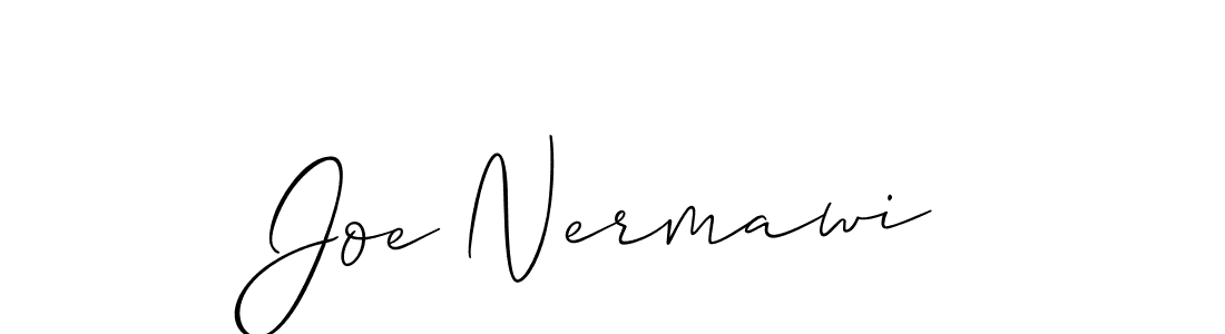 Create a beautiful signature design for name Joe Nermawi. With this signature (Allison_Script) fonts, you can make a handwritten signature for free. Joe Nermawi signature style 2 images and pictures png