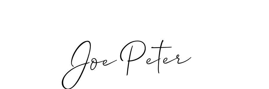 Create a beautiful signature design for name Joe Peter. With this signature (Allison_Script) fonts, you can make a handwritten signature for free. Joe Peter signature style 2 images and pictures png