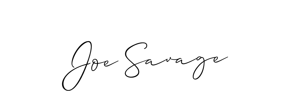 The best way (Allison_Script) to make a short signature is to pick only two or three words in your name. The name Joe Savage include a total of six letters. For converting this name. Joe Savage signature style 2 images and pictures png