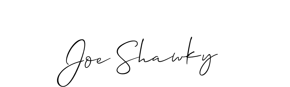 Design your own signature with our free online signature maker. With this signature software, you can create a handwritten (Allison_Script) signature for name Joe Shawky. Joe Shawky signature style 2 images and pictures png