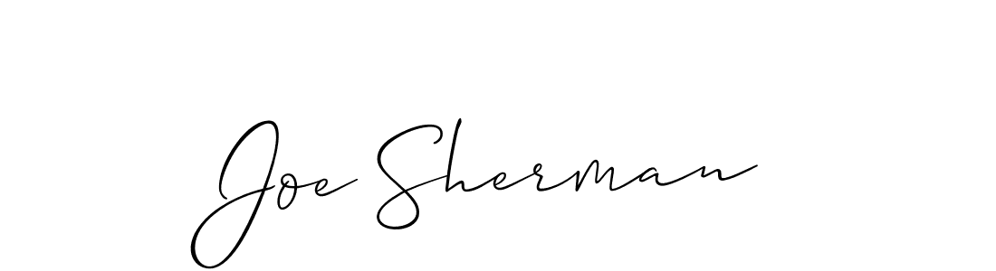 Make a beautiful signature design for name Joe Sherman. With this signature (Allison_Script) style, you can create a handwritten signature for free. Joe Sherman signature style 2 images and pictures png