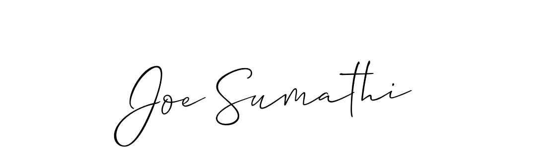 Design your own signature with our free online signature maker. With this signature software, you can create a handwritten (Allison_Script) signature for name Joe Sumathi. Joe Sumathi signature style 2 images and pictures png