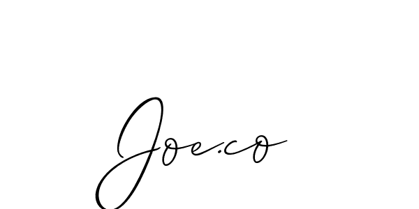 Use a signature maker to create a handwritten signature online. With this signature software, you can design (Allison_Script) your own signature for name Joe.co. Joe.co signature style 2 images and pictures png