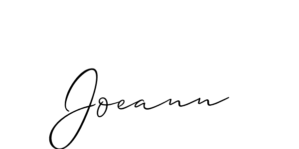 Design your own signature with our free online signature maker. With this signature software, you can create a handwritten (Allison_Script) signature for name Joeann. Joeann signature style 2 images and pictures png