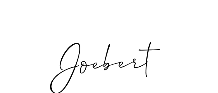 Use a signature maker to create a handwritten signature online. With this signature software, you can design (Allison_Script) your own signature for name Joebert. Joebert signature style 2 images and pictures png