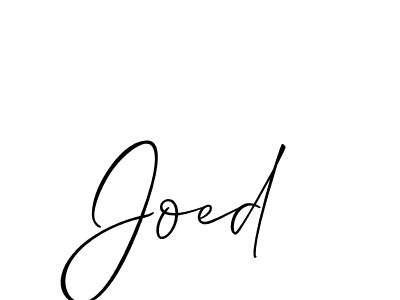 How to make Joed signature? Allison_Script is a professional autograph style. Create handwritten signature for Joed name. Joed signature style 2 images and pictures png