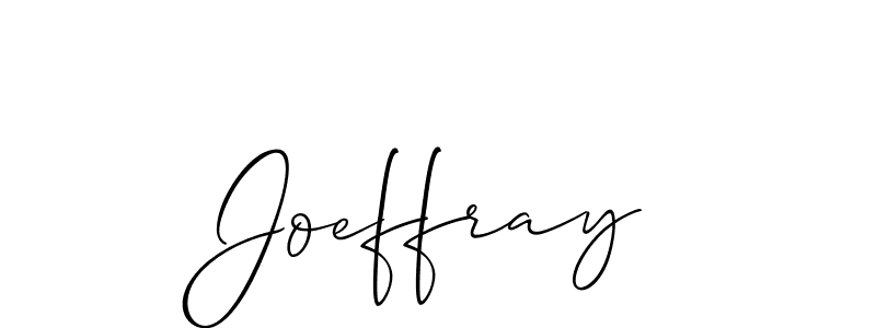 Design your own signature with our free online signature maker. With this signature software, you can create a handwritten (Allison_Script) signature for name Joeffray. Joeffray signature style 2 images and pictures png