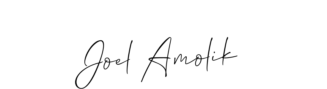 The best way (Allison_Script) to make a short signature is to pick only two or three words in your name. The name Joel Amolik include a total of six letters. For converting this name. Joel Amolik signature style 2 images and pictures png