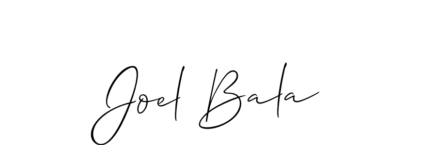 The best way (Allison_Script) to make a short signature is to pick only two or three words in your name. The name Joel Bala include a total of six letters. For converting this name. Joel Bala signature style 2 images and pictures png