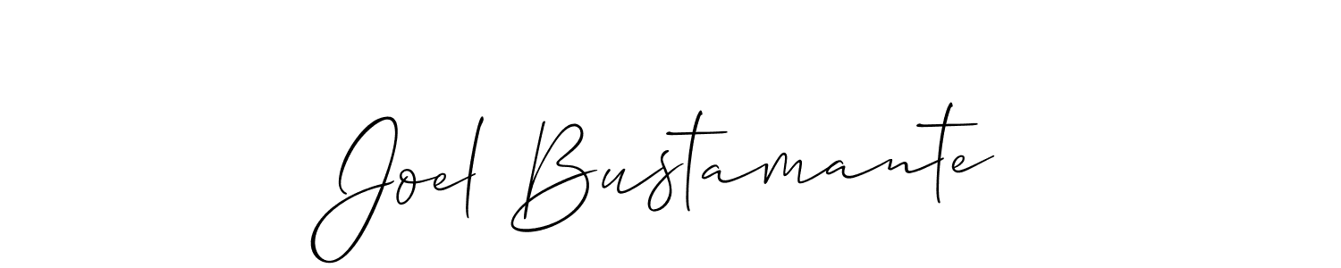 Use a signature maker to create a handwritten signature online. With this signature software, you can design (Allison_Script) your own signature for name Joel Bustamante. Joel Bustamante signature style 2 images and pictures png
