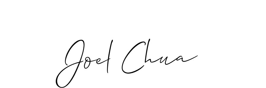 Use a signature maker to create a handwritten signature online. With this signature software, you can design (Allison_Script) your own signature for name Joel Chua. Joel Chua signature style 2 images and pictures png