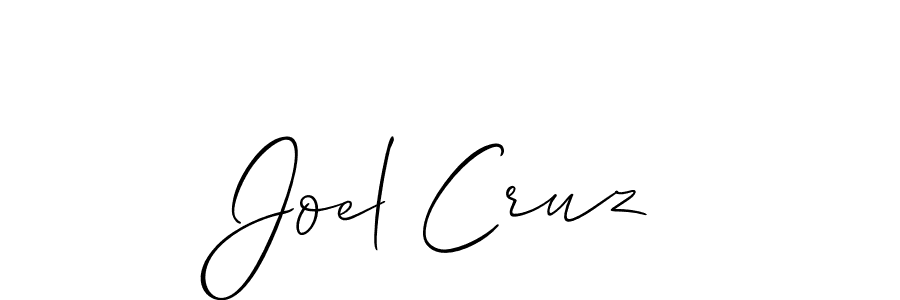 Make a beautiful signature design for name Joel Cruz. With this signature (Allison_Script) style, you can create a handwritten signature for free. Joel Cruz signature style 2 images and pictures png