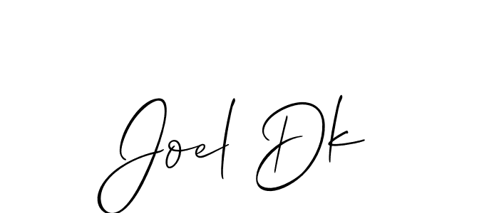 It looks lik you need a new signature style for name Joel Dk. Design unique handwritten (Allison_Script) signature with our free signature maker in just a few clicks. Joel Dk signature style 2 images and pictures png