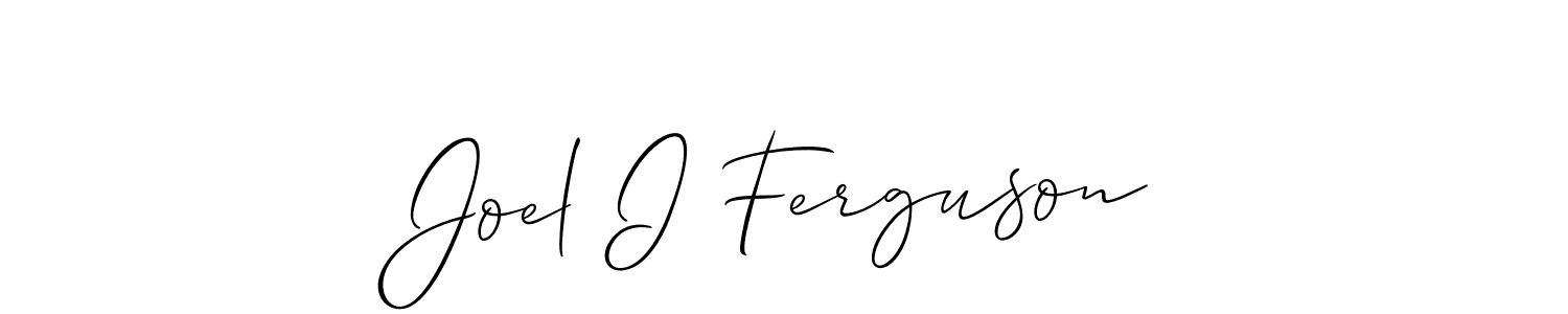 Make a beautiful signature design for name Joel I Ferguson. With this signature (Allison_Script) style, you can create a handwritten signature for free. Joel I Ferguson signature style 2 images and pictures png