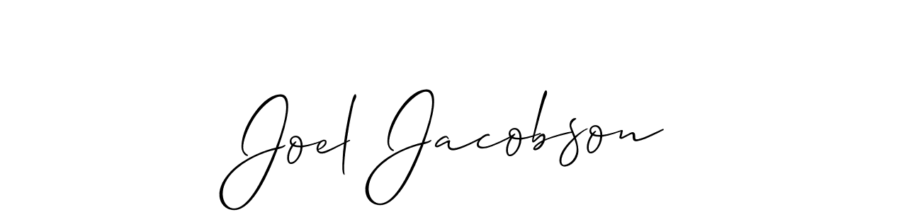 if you are searching for the best signature style for your name Joel Jacobson. so please give up your signature search. here we have designed multiple signature styles  using Allison_Script. Joel Jacobson signature style 2 images and pictures png