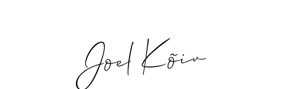 How to make Joel Kõiv name signature. Use Allison_Script style for creating short signs online. This is the latest handwritten sign. Joel Kõiv signature style 2 images and pictures png