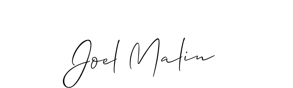 Design your own signature with our free online signature maker. With this signature software, you can create a handwritten (Allison_Script) signature for name Joel Malin. Joel Malin signature style 2 images and pictures png