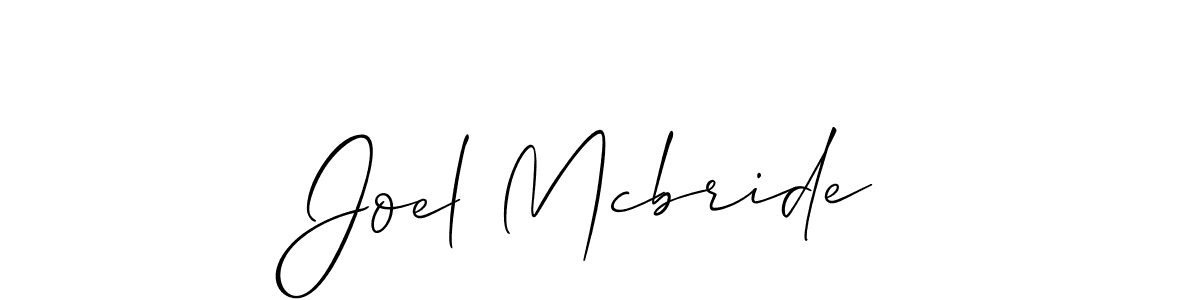 Joel Mcbride stylish signature style. Best Handwritten Sign (Allison_Script) for my name. Handwritten Signature Collection Ideas for my name Joel Mcbride. Joel Mcbride signature style 2 images and pictures png