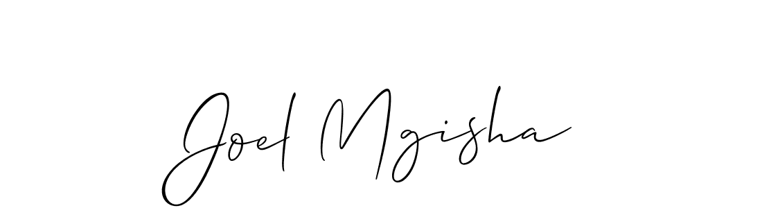if you are searching for the best signature style for your name Joel Mgisha. so please give up your signature search. here we have designed multiple signature styles  using Allison_Script. Joel Mgisha signature style 2 images and pictures png