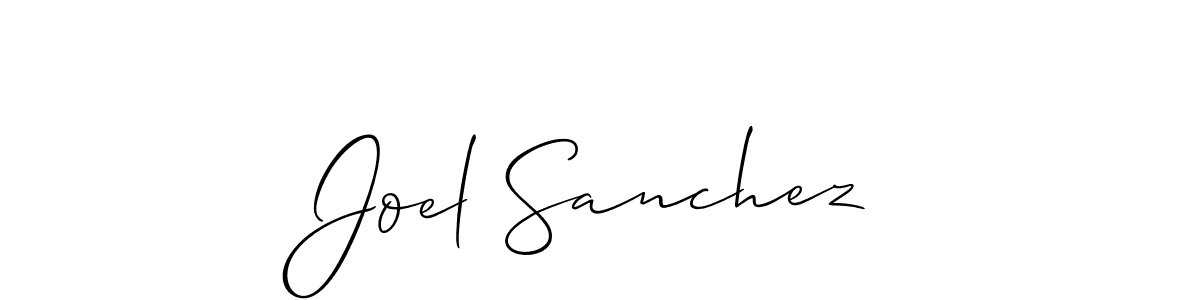 if you are searching for the best signature style for your name Joel Sanchez. so please give up your signature search. here we have designed multiple signature styles  using Allison_Script. Joel Sanchez signature style 2 images and pictures png