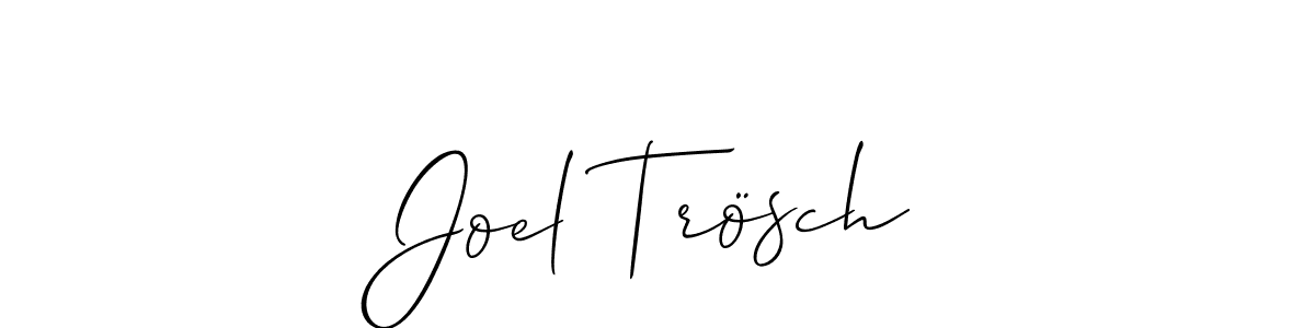 Make a beautiful signature design for name Joel Trösch. With this signature (Allison_Script) style, you can create a handwritten signature for free. Joel Trösch signature style 2 images and pictures png