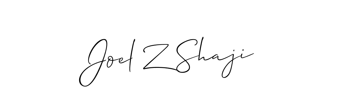 You should practise on your own different ways (Allison_Script) to write your name (Joel Z Shaji) in signature. don't let someone else do it for you. Joel Z Shaji signature style 2 images and pictures png