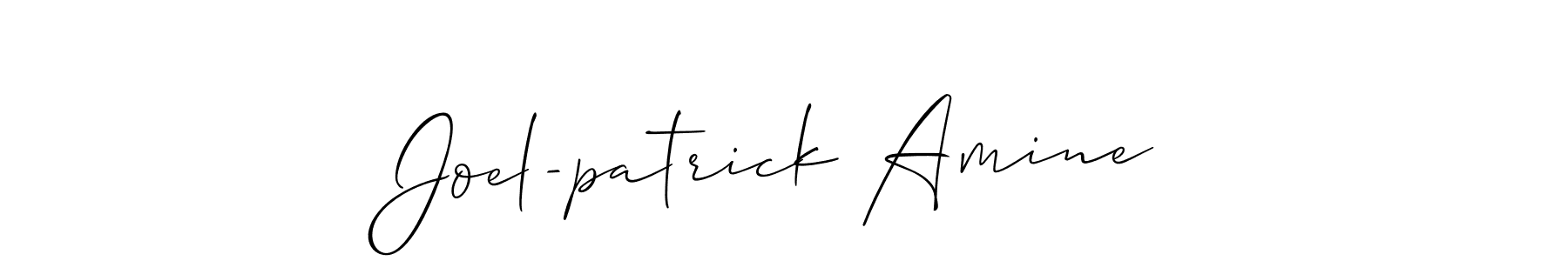 Use a signature maker to create a handwritten signature online. With this signature software, you can design (Allison_Script) your own signature for name Joel-patrick Amine. Joel-patrick Amine signature style 2 images and pictures png