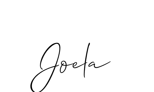 Allison_Script is a professional signature style that is perfect for those who want to add a touch of class to their signature. It is also a great choice for those who want to make their signature more unique. Get Joela name to fancy signature for free. Joela signature style 2 images and pictures png