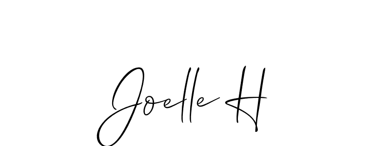 This is the best signature style for the Joelle H name. Also you like these signature font (Allison_Script). Mix name signature. Joelle H signature style 2 images and pictures png