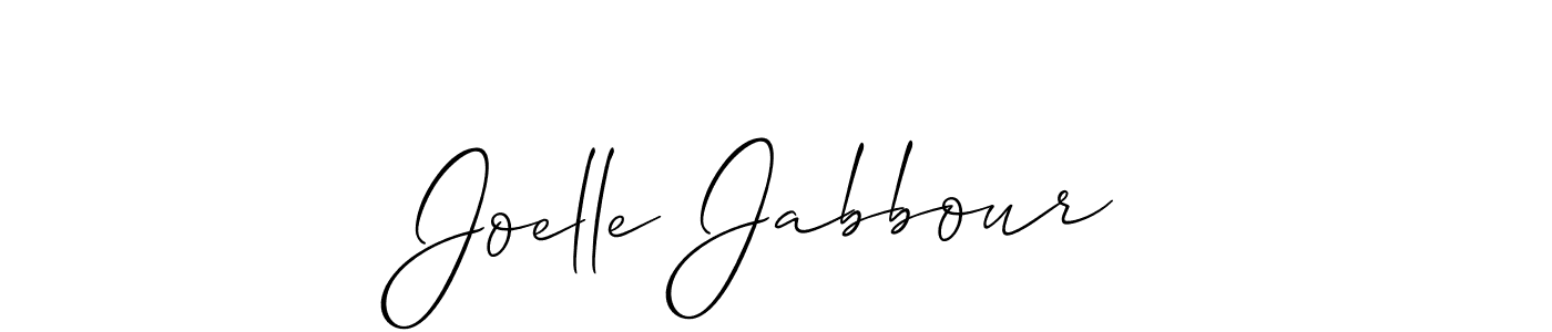 You should practise on your own different ways (Allison_Script) to write your name (Joelle Jabbour) in signature. don't let someone else do it for you. Joelle Jabbour signature style 2 images and pictures png