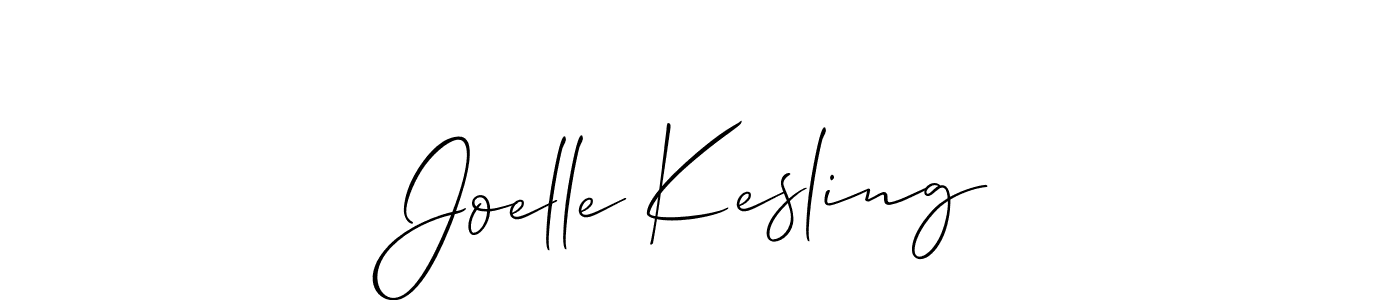 Use a signature maker to create a handwritten signature online. With this signature software, you can design (Allison_Script) your own signature for name Joelle Kesling. Joelle Kesling signature style 2 images and pictures png